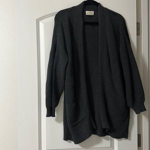 Dark grey long cardigan